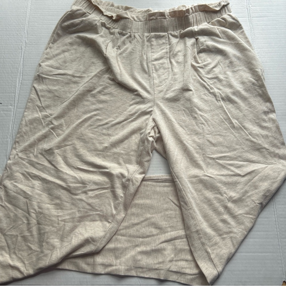 Modern Soul Loose Fit Lounge Pants Paperbag‎ Waist Stretch Cotton Blend Size L